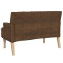 Banco con cojines ante sintético marrón 113x64,5x75,5 cm de , Bancos - Ref: Foro24-372139, Precio: 181,98 €, Descuento: %