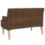 Bench with brown synthetic suede cushions 113x64.5x75.5 cm by , Banks - Ref: Foro24-372139, Price: 189,32 €, Discount: %