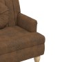 Banco con cojines ante sintético marrón 113x64,5x75,5 cm de , Bancos - Ref: Foro24-372139, Precio: 181,98 €, Descuento: %