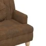 Bench with brown synthetic suede cushions 113x64.5x75.5 cm by , Banks - Ref: Foro24-372139, Price: 189,32 €, Discount: %