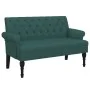 Bench with backrest dark green fabric 120x62x75.5 cm by , Banks - Ref: Foro24-372124, Price: 185,43 €, Discount: %