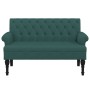 Bank mit Rückenlehne aus dunkelgrünem Stoff, 120 x 62 x 75,5 cm von , Banken - Ref: Foro24-372124, Preis: 190,03 €, Rabatt: %
