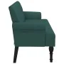 Bench with backrest dark green fabric 120x62x75.5 cm by , Banks - Ref: Foro24-372124, Price: 185,43 €, Discount: %