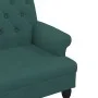 Bench with backrest dark green fabric 120x62x75.5 cm by , Banks - Ref: Foro24-372124, Price: 185,43 €, Discount: %