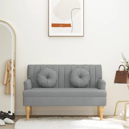 Banco con cojines tela gris claro 113x64,5x75,5 cm de , Bancos - Ref: Foro24-372130, Precio: 159,55 €, Descuento: %