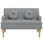 Banco con cojines tela gris claro 113x64,5x75,5 cm de , Bancos - Ref: Foro24-372130, Precio: 159,55 €, Descuento: %