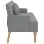 Bench with cushions light gray fabric 113x64.5x75.5 cm by , Banks - Ref: Foro24-372130, Price: 157,17 €, Discount: %