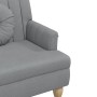 Banco con cojines tela gris claro 113x64,5x75,5 cm de , Bancos - Ref: Foro24-372130, Precio: 159,55 €, Descuento: %