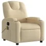 Cream Fabric Reclining Massage Chair by , Armchairs - Ref: Foro24-372386, Price: 230,43 €, Discount: %