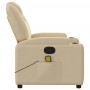 Sillón de masaje reclinable de tela crema de , Sillones - Ref: Foro24-372386, Precio: 230,43 €, Descuento: %