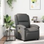 Sillón de masaje reclinable cuero sintético gris de , Sillones - Ref: Foro24-371785, Precio: 205,66 €