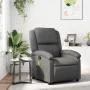 Sillón de masaje reclinable cuero sintético gris de , Sillones - Ref: Foro24-371785, Precio: 202,19 €, Descuento: %