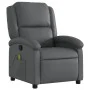 Sillón de masaje reclinable cuero sintético gris de , Sillones - Ref: Foro24-371785, Precio: 202,19 €, Descuento: %