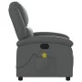 Sillón de masaje reclinable cuero sintético gris de , Sillones - Ref: Foro24-371785, Precio: 202,19 €, Descuento: %