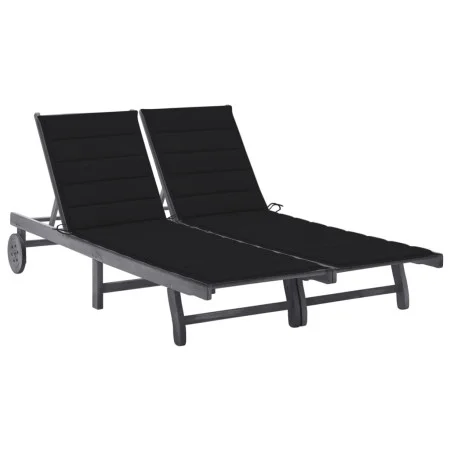 Gartenliege für 2 Personen und Auflagen aus massivem Akazienholz von , Liegen - Ref: Foro24-3061396, Preis: 389,26 €, Rabatt: %