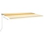 Toldo de pie automático amarillo y blanco 600x300 cm by , Awnings - Ref: Foro24-3069808, Price: 655,24 €, Discount: %