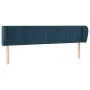 Cabecero de terciopelo azul oscuro 163x23x78/88 cm de , Cabeceros y pies de cama - Ref: Foro24-3117440, Precio: 87,91 €, Desc...