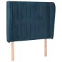Cabecero con orejas de terciopelo azul oscuro 83x23x118/128 cm de , Cabeceros y pies de cama - Ref: Foro24-3118228, Precio: 9...