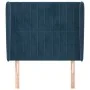 Cabecero con orejas de terciopelo azul oscuro 83x23x118/128 cm de , Cabeceros y pies de cama - Ref: Foro24-3118228, Precio: 9...