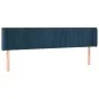 Cabecero de terciopelo azul oscuro 163x16x78/88 cm de , Cabeceros y pies de cama - Ref: Foro24-3119064, Precio: 81,22 €, Desc...