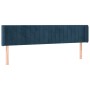 Dunkelblaues Samtkopfteil 163x16x78/88 cm von , Kopf- und Fußteile - Ref: Foro24-3119064, Preis: 84,29 €, Rabatt: %