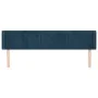 Cabecero de terciopelo azul oscuro 163x16x78/88 cm de , Cabeceros y pies de cama - Ref: Foro24-3119064, Precio: 81,22 €, Desc...