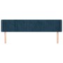 Dunkelblaues Samtkopfteil 163x16x78/88 cm von , Kopf- und Fußteile - Ref: Foro24-3119064, Preis: 84,29 €, Rabatt: %