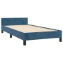 Dark blue velvet bed frame with headboard 80x200 cm by , Beds and slatted bases - Ref: Foro24-3125847, Price: 146,33 €, Disco...