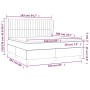 Cama box spring con colchón terciopelo azul oscuro 160x200 cm de , Camas y somieres - Ref: Foro24-3129343, Precio: 590,10 €, ...