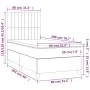 Box spring bed with mattress and LED dark blue velvet 80x200 cm by , Beds and slatted bases - Ref: Foro24-3136213, Price: 316...