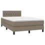 Box spring bed with taupe gray fabric mattress 120x200 cm by , Beds and slatted bases - Ref: Foro24-3140285, Price: 353,15 €,...