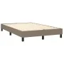 Box spring bed with taupe gray fabric mattress 120x200 cm by , Beds and slatted bases - Ref: Foro24-3140285, Price: 353,15 €,...