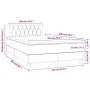 Box spring bed with taupe gray fabric mattress 120x200 cm by , Beds and slatted bases - Ref: Foro24-3140285, Price: 353,15 €,...
