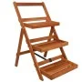 3-stöckiger Pflanzenständer aus Akazienholz, 50 x 63 x 80 cm von , Topfständer - Ref: Foro24-43994, Preis: 60,86 €, Rabatt: %