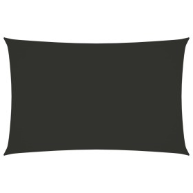 Toldo de vela rectangular tela Oxford gris antracita 2,5x5 m