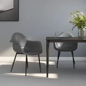 Dining chairs 2 units gray PP by , dining chairs - Ref: Foro24-338079, Price: 125,59 €, Discount: %