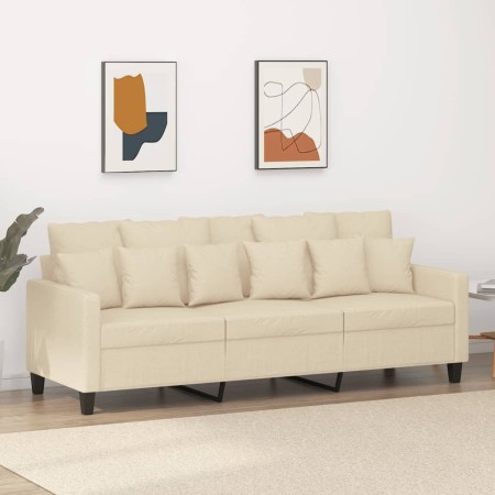 Dreisitzer-Sofa aus cremefarbenem Stoff, 180 cm. von , Sofas - Ref: Foro24-359277, Preis: 275,63 €, Rabatt: %