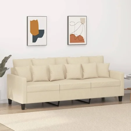 Sofá de 3 plazas de tela crema 180 cm de , Sofás - Ref: Foro24-359277, Precio: 271,21 €, Descuento: %