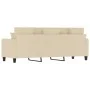 Sofá de 3 plazas de tela crema 180 cm de , Sofás - Ref: Foro24-359277, Precio: 271,21 €, Descuento: %