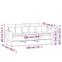 Dreisitzer-Sofa aus cremefarbenem Stoff, 180 cm. von , Sofas - Ref: Foro24-359277, Preis: 275,63 €, Rabatt: %