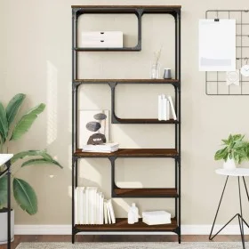 Estantería madera de ingeniería roble marrón 81x36x176 cm by , Bookcases and shelves - Ref: Foro24-836227, Price: 92,58 €, Di...