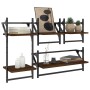 Wandregale mit 4 Stangen aus braunem Eichen-Ingenieurholz. von , Regale und Regale - Ref: Foro24-836267, Preis: 37,04 €, Raba...