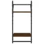 Estantes pared con barras 4 pzas madera ingeniería marrón roble de , Estantes y estanterías - Ref: Foro24-836267, Precio: 36,...