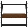 Estantes pared con barras 4 pzas madera ingeniería marrón roble de , Estantes y estanterías - Ref: Foro24-836267, Precio: 36,...