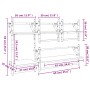 Wandregale mit 4 Stangen aus braunem Eichen-Ingenieurholz. von , Regale und Regale - Ref: Foro24-836267, Preis: 37,04 €, Raba...