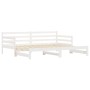 Sofá cama nido madera maciza de pino blanco 90x190 cm de , Camas y somieres - Ref: Foro24-836154, Precio: 228,76 €