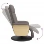Liegesessel mit Fußstütze, grauer Taupe-Stoff. von , Sessel - Ref: Foro24-356526, Preis: 240,44 €, Rabatt: %