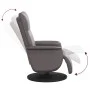 Sillón reclinable con reposapiés cuero sintético gris by , Armchairs - Ref: Foro24-356547, Price: 210,06 €, Discount: %
