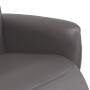 Sillón reclinable con reposapiés cuero sintético gris