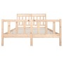 Estructura de cama de madera maciza 150x200 cm